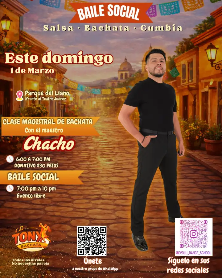 BAILE SOCIAL (salsa, bachata y cumbia)